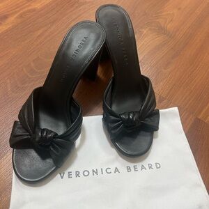 Veronica Beard Black Mules Sleek Design Comfortable Fit